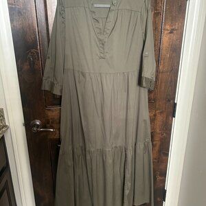 Chico's maxi tiered dress - green